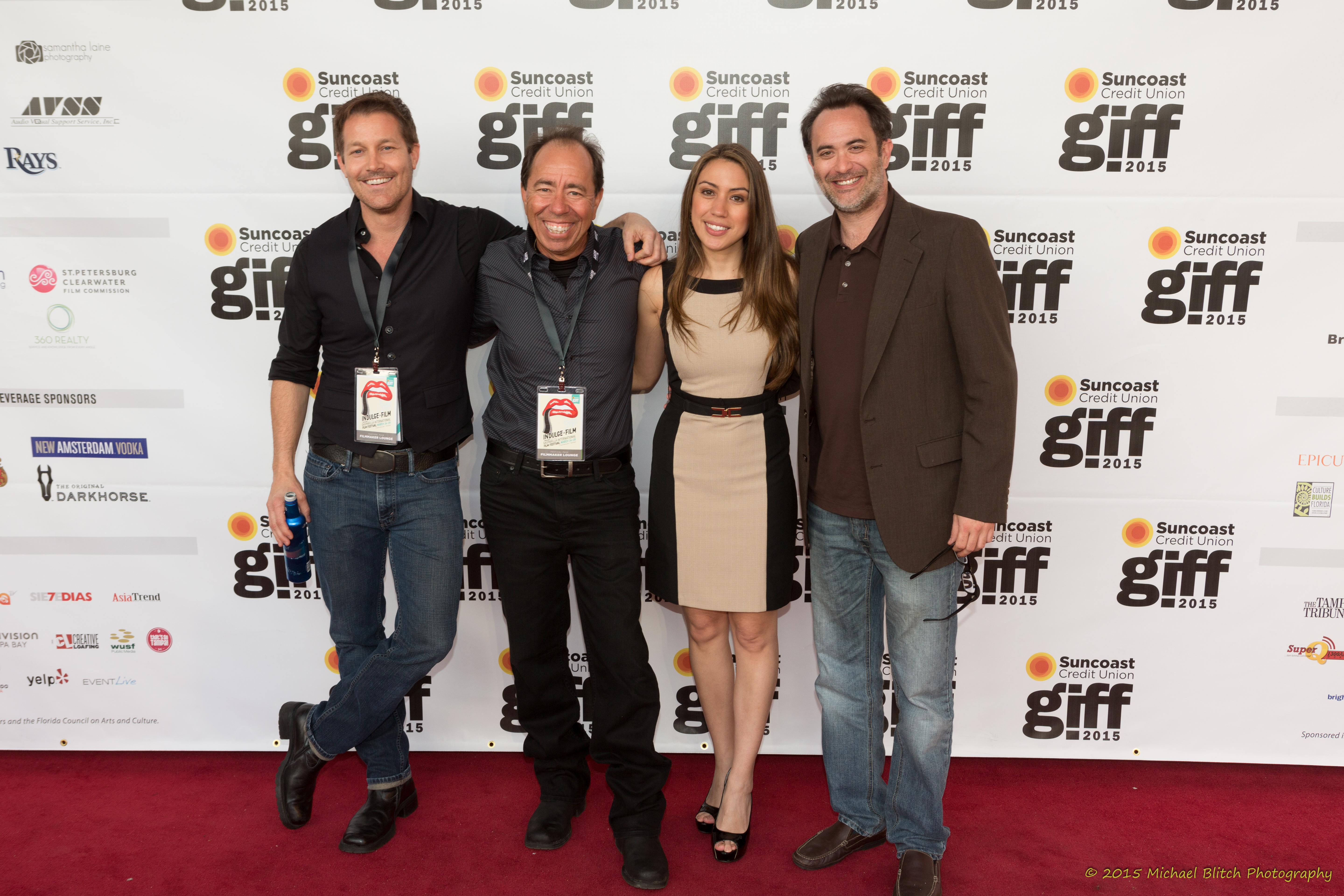 Actors Will Haze, Anthony Escobar, Grace Santos, and Ricky Wayne at the screening of their film 