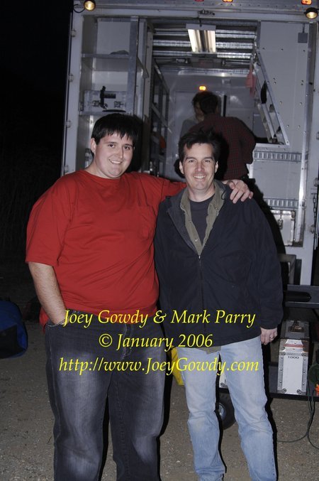 Joey Gowdy and Mark Parry on the set of 