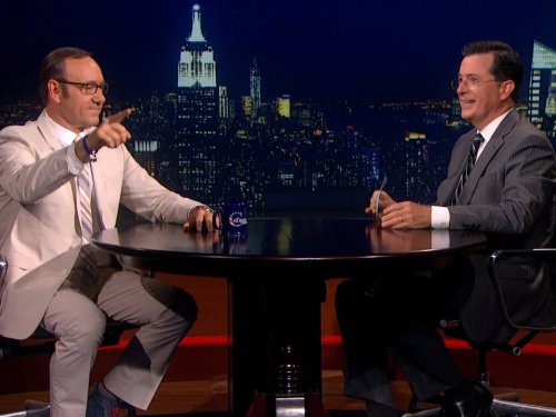 Still of Kevin Spacey and Stephen Colbert in The Colbert Report (2005)