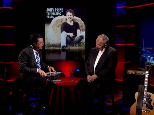 Still of Stephen Colbert and John Prine in The Colbert Report (2005)