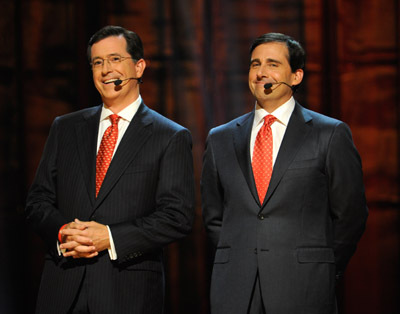 Steve Carell and Stephen Colbert