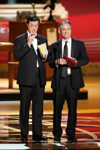 Stephen Colbert and Jon Stewart