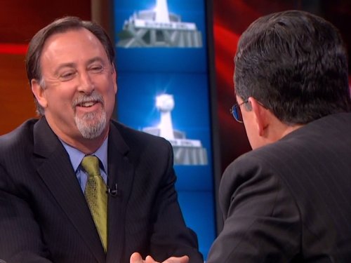 Still of Stephen Colbert and Mark Fainaru-Wada in The Colbert Report (2005)