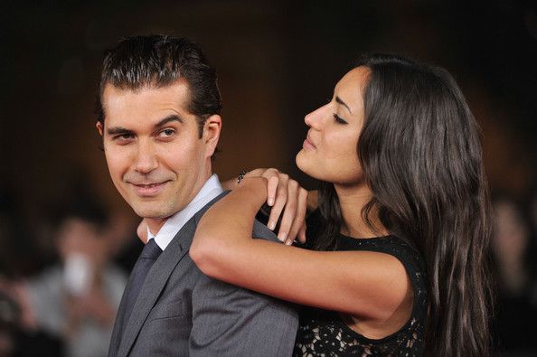 Reza Sixo Safai and Sarah Kazemy on the red carpet at the Rome Int'l Film Festival.