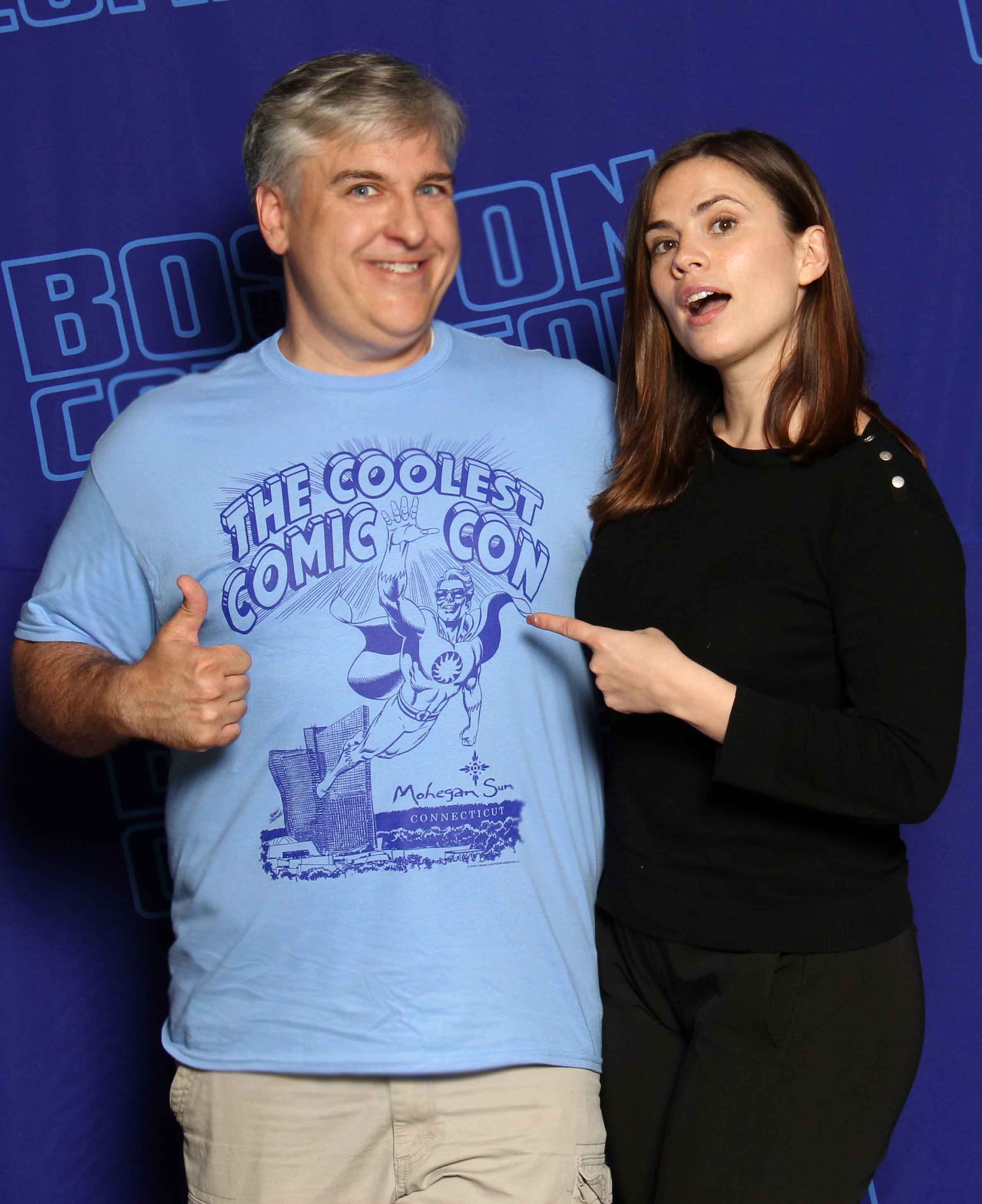 The Captain of Comic Cons and Agent Peggy Carter (Hayley Atwell)