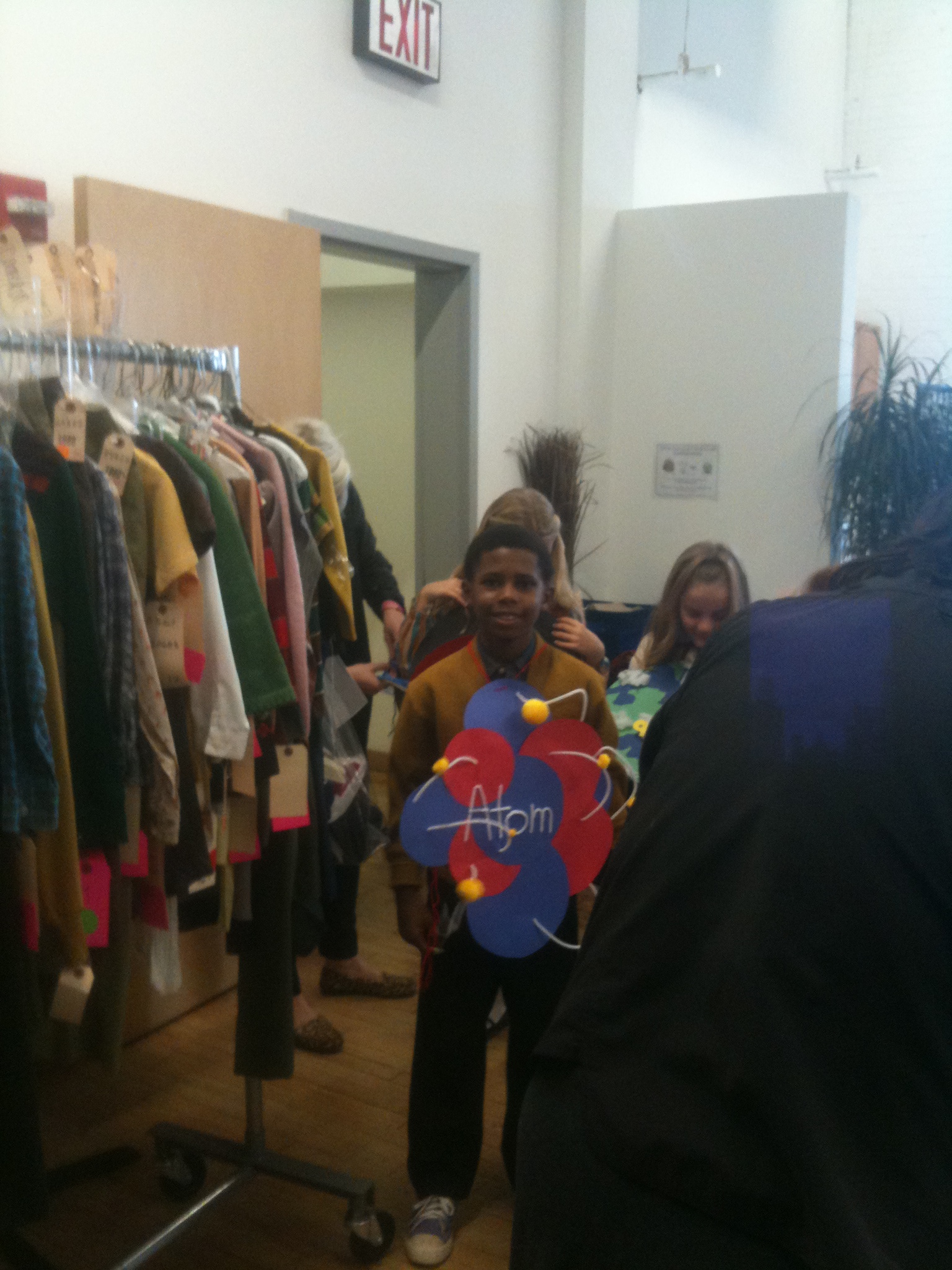 Avery in the Wardrobe Dept for 30 Rock! Scene is for a school play. Picture taken Nov 10, 2010.