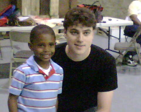 Avery and Joe from Blues Clues taking a break from shooting a commercial in NYC.