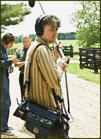 Gandulf Hennig, Robert Duvall, and Jordan Chassan during filming of Merle Haggard 