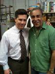 Chris Parnell, Jay Santiago on set of Comedy Central's 