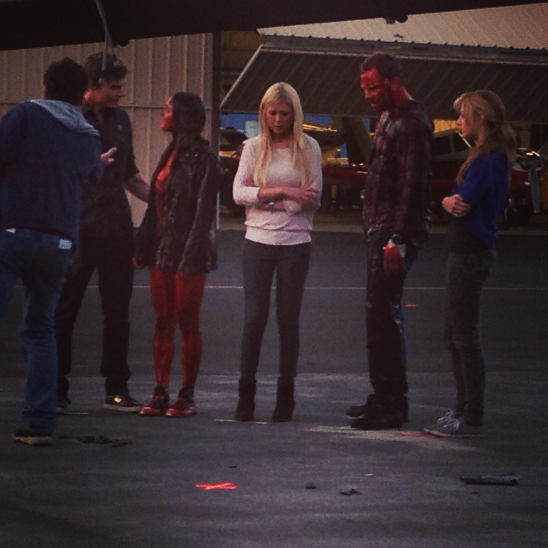 Filming with Tara Reid, Ian Ziering, Cassie Scerbo and Chuck Hittinger 2013