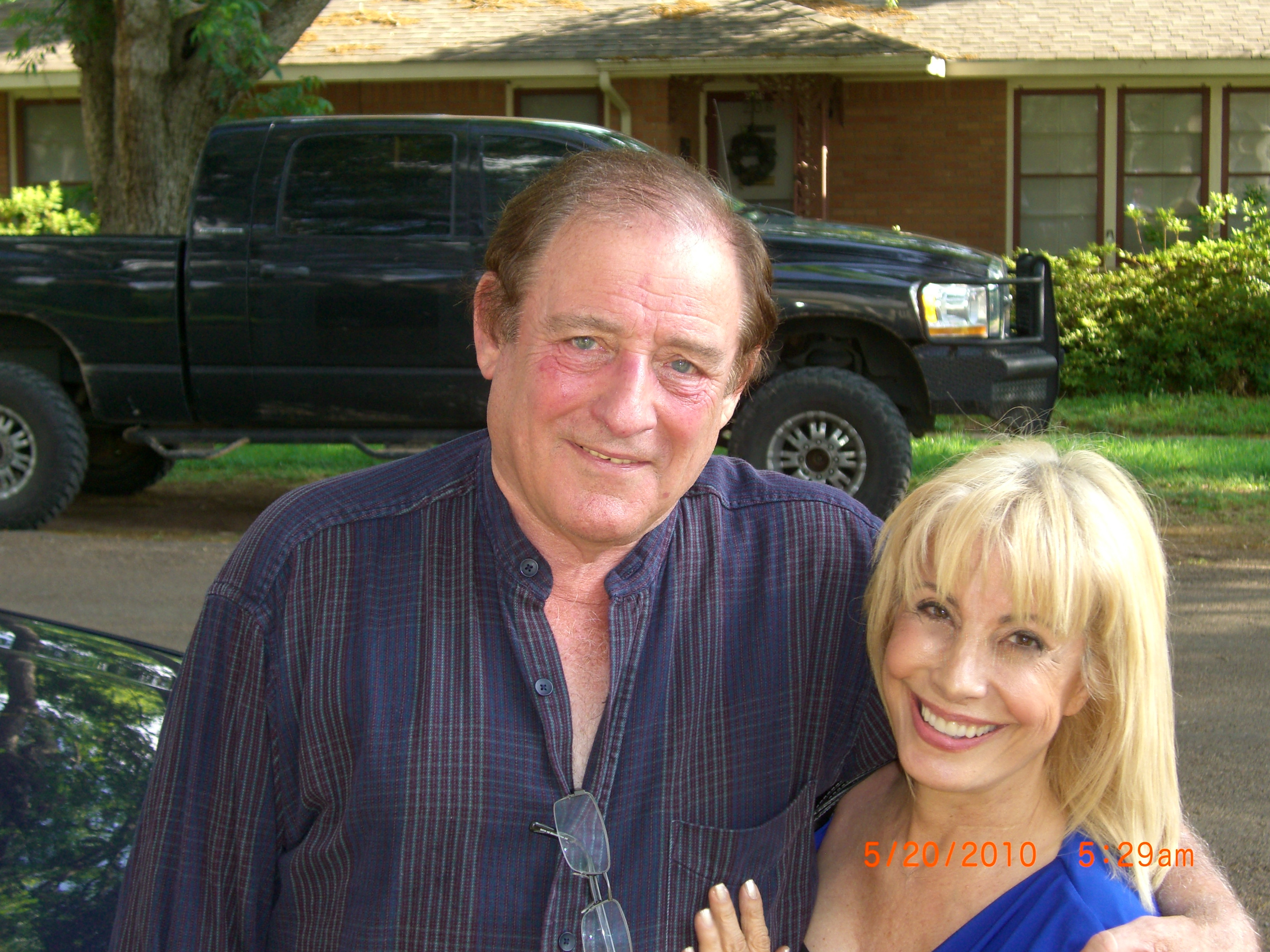 DIRECTOR PETER MACKENZIE AND NADIA SAHARI ON SET OF DOONBY