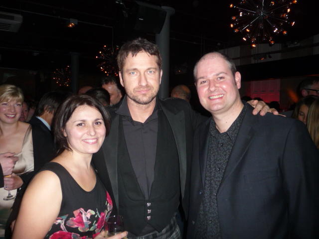 At the UK premiere of Law Abiding Citizen with wife Alma and Gerard Butler
