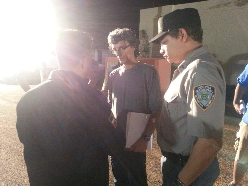 Francis Cruz con Director Pinky Pintor y guinista y actor Miguel Alcántara en 