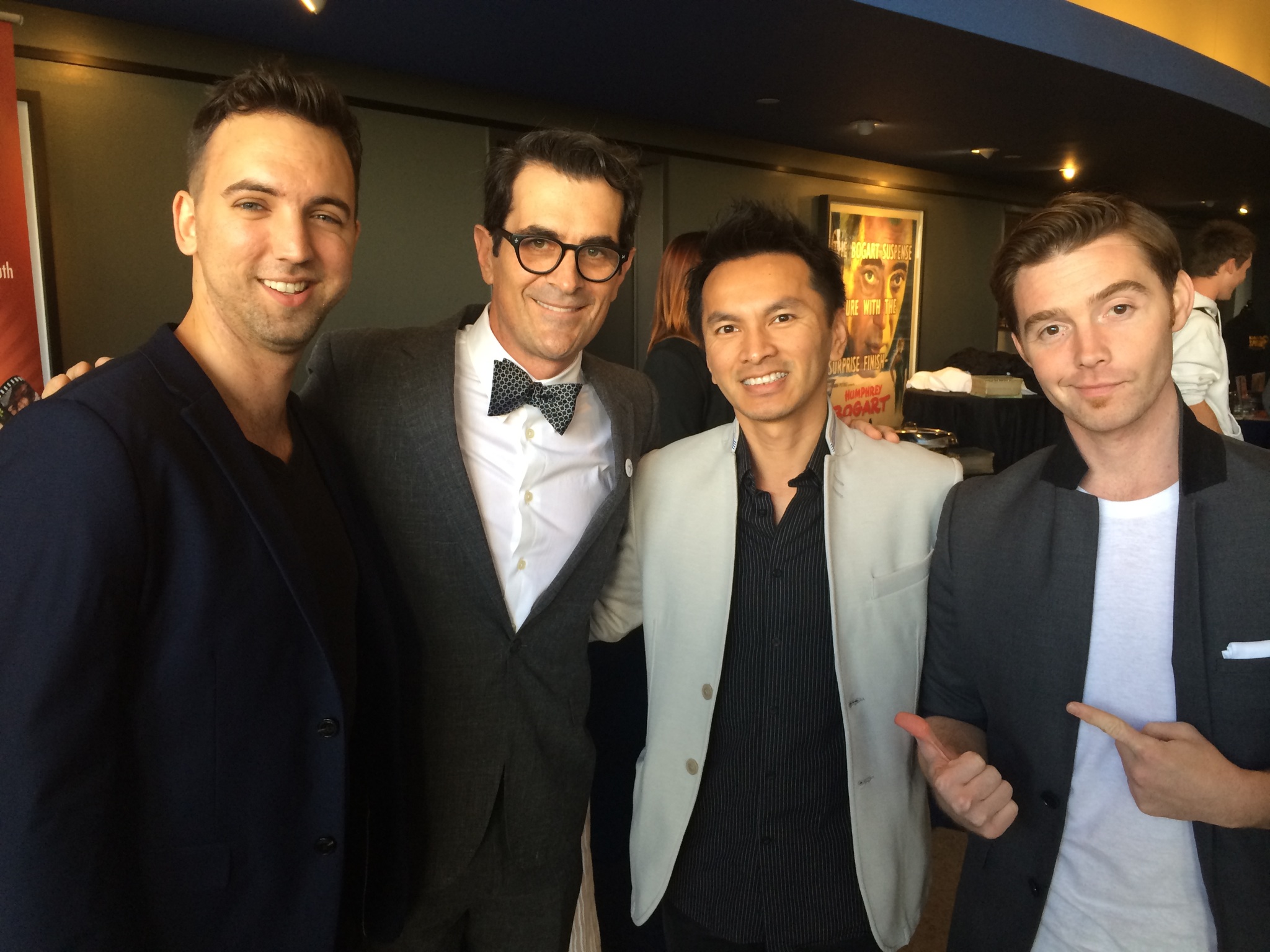 Brandon Ruiz, Ty Burrell, Quavondo, and Johnny 5 attending the 