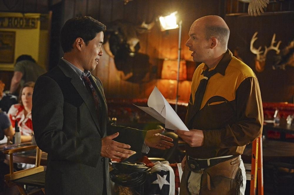 Still of Paul Scheer and Randall Park in Fresh Off the Boat (2015)