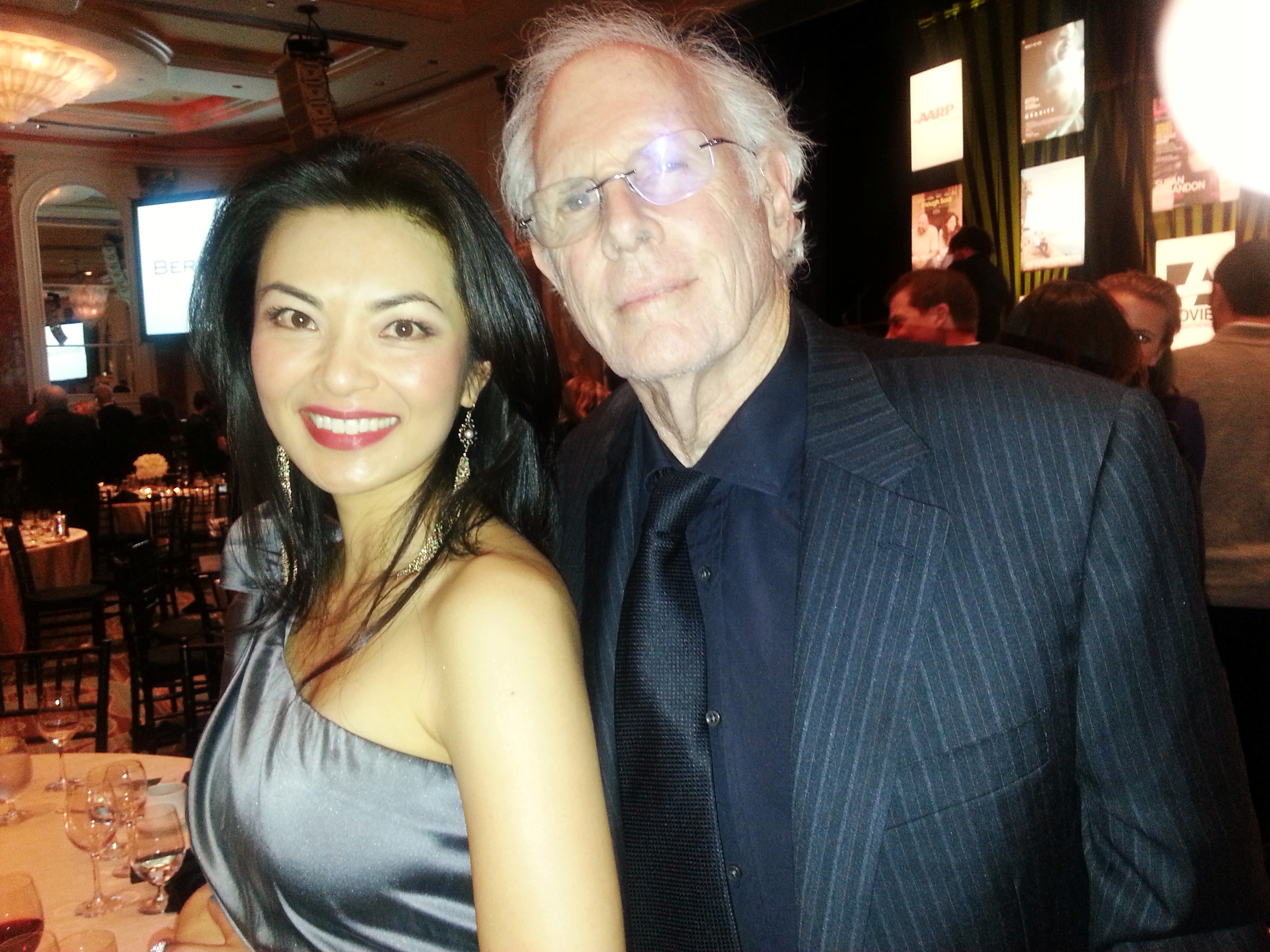 Movies for Grownups awards Gala. Post-dinner with Best Actor recipient Bruce Dern.