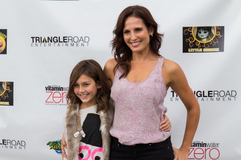 With daughter Skye Roumain-Smith at Little Shrink screening