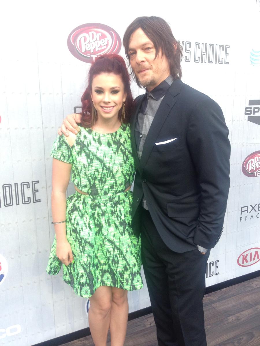 JILLIAN ROSE REED & NORMAN REEDUS MEET AT THE SPIKE TV 2014 GUY'S CHOICE AWARDS HELD AT SONY STUDIOS