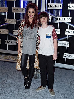Jillian Rose Reed and actor/brother Robbie Tucker attend the 2014 Xbox Halofest in Hollywood