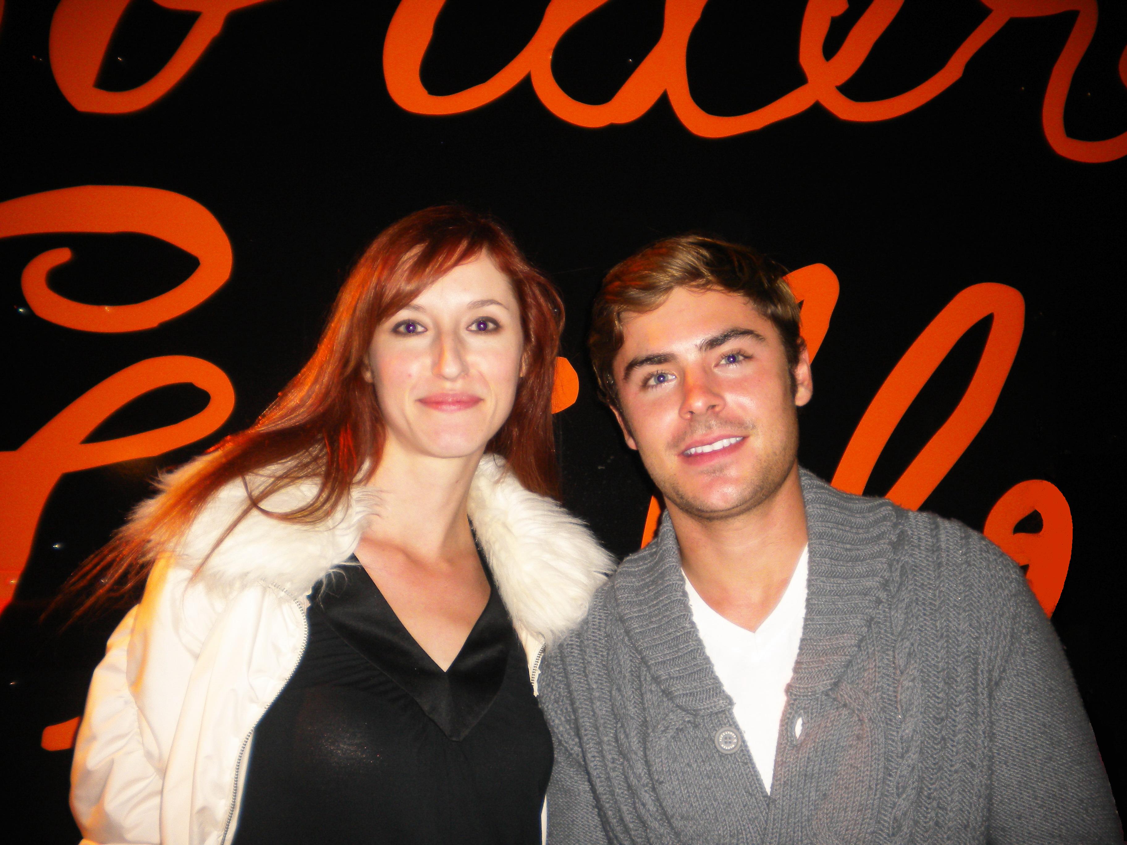 Linda Paice and Zac Efron at Fox for the 