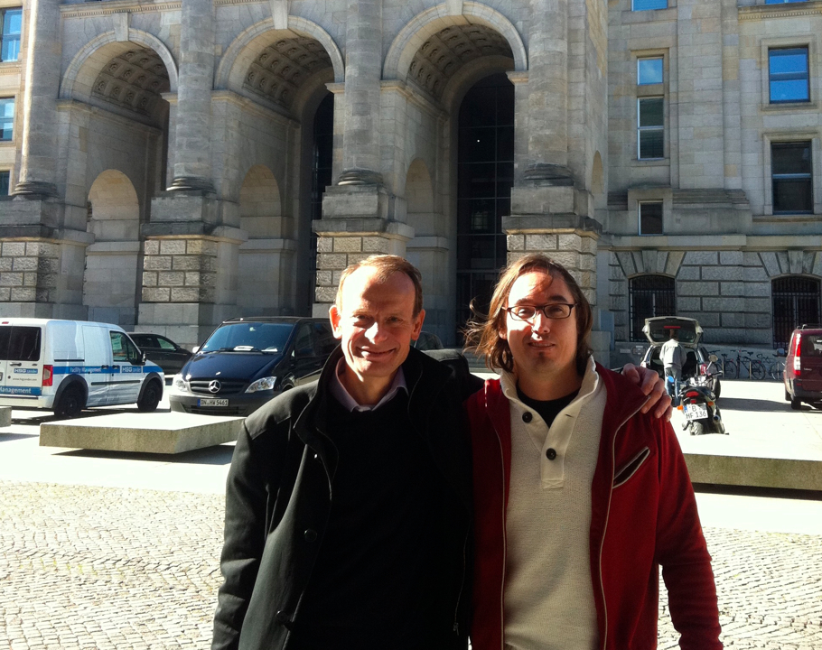 Filming with Andrew Marr in Berlin for the BBC documentary series 