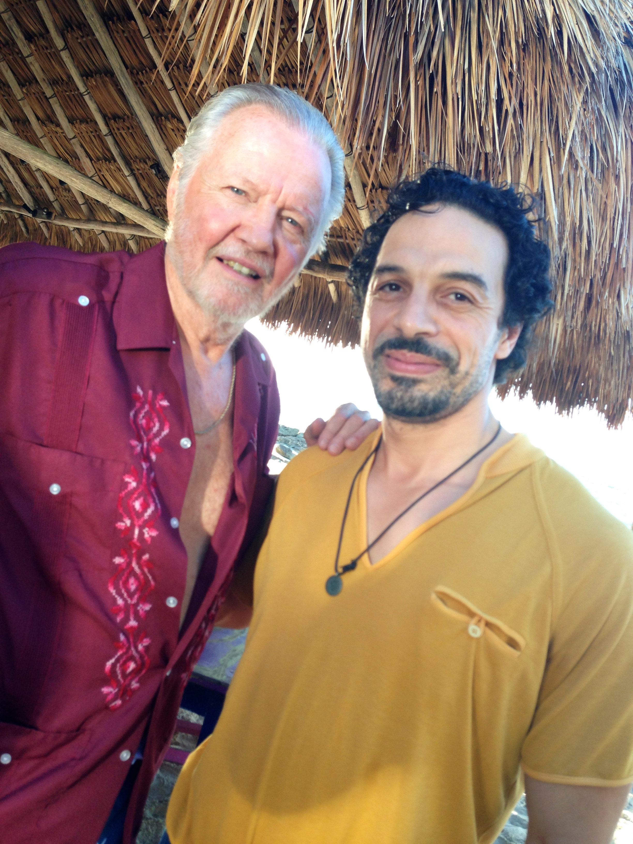 John Voight Allel Aimiche on the set of Ray Donovan