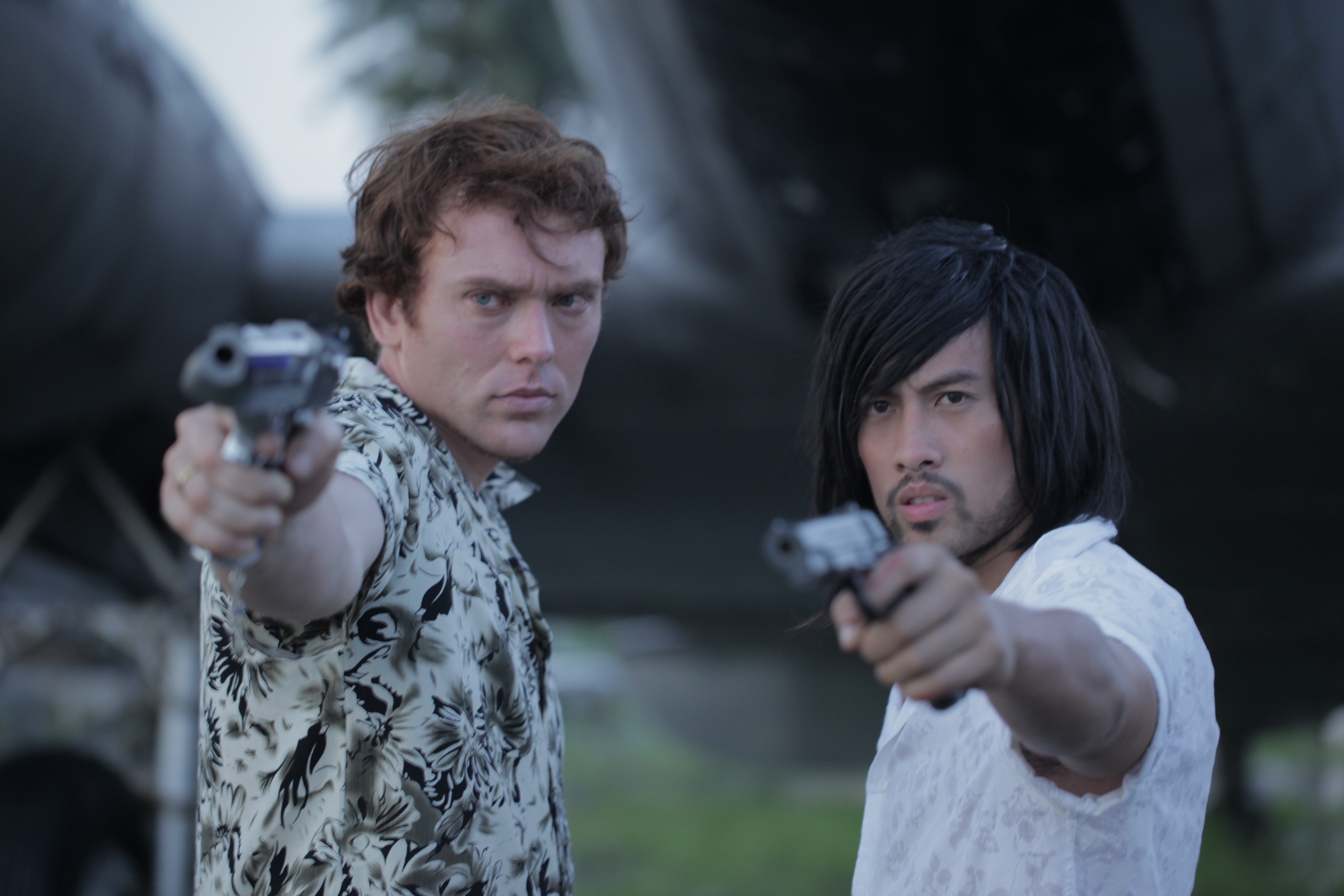 Still of Kazu Patrick Tang and Johan Kirsten in Dragonwolf (2013)