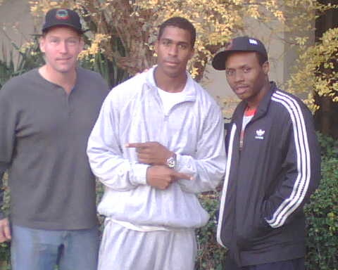 D.B. Sweeney, Spinks and Malcolm Goodwin on downtime in Italy, while filming Spike Lee's Miracle at St. Anna.