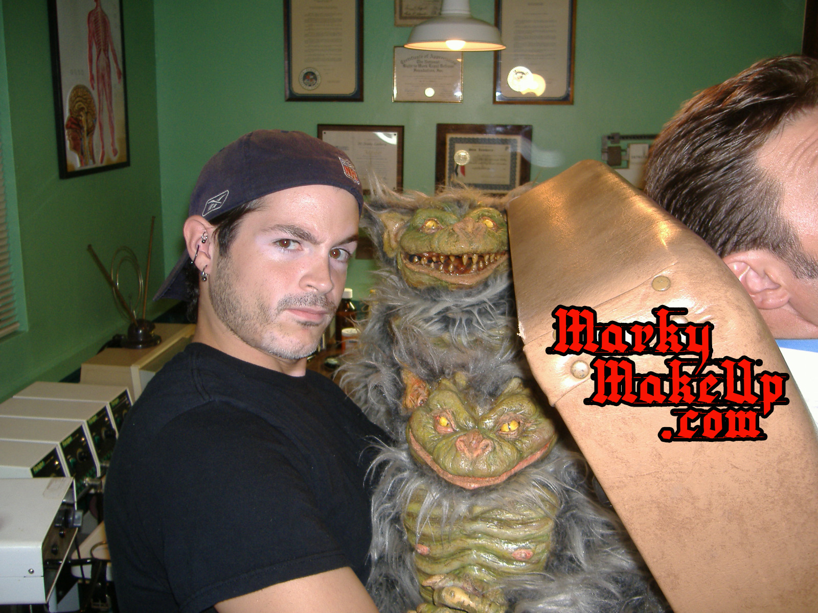 Marky on set as two Hobgoblins in 