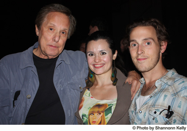 Duarte pictured with Director William Friedkin [left] and actor Stephen Chambers [right]