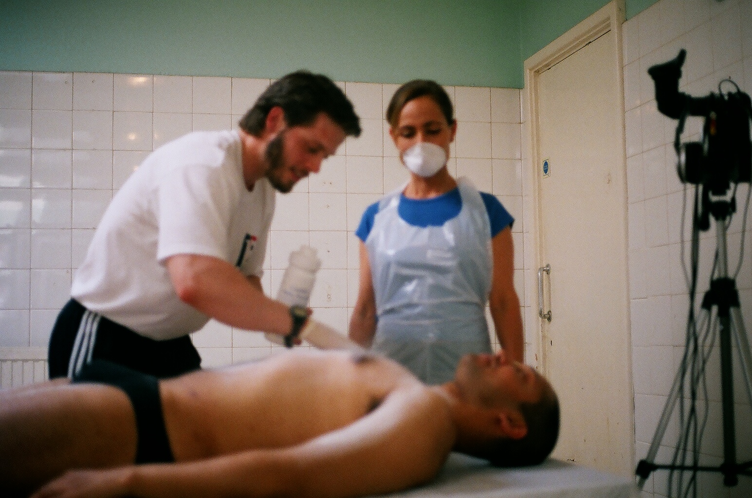 On location shooting 'The Cannibal's Liver' with Michella Warren and Kevin Mangar 2007