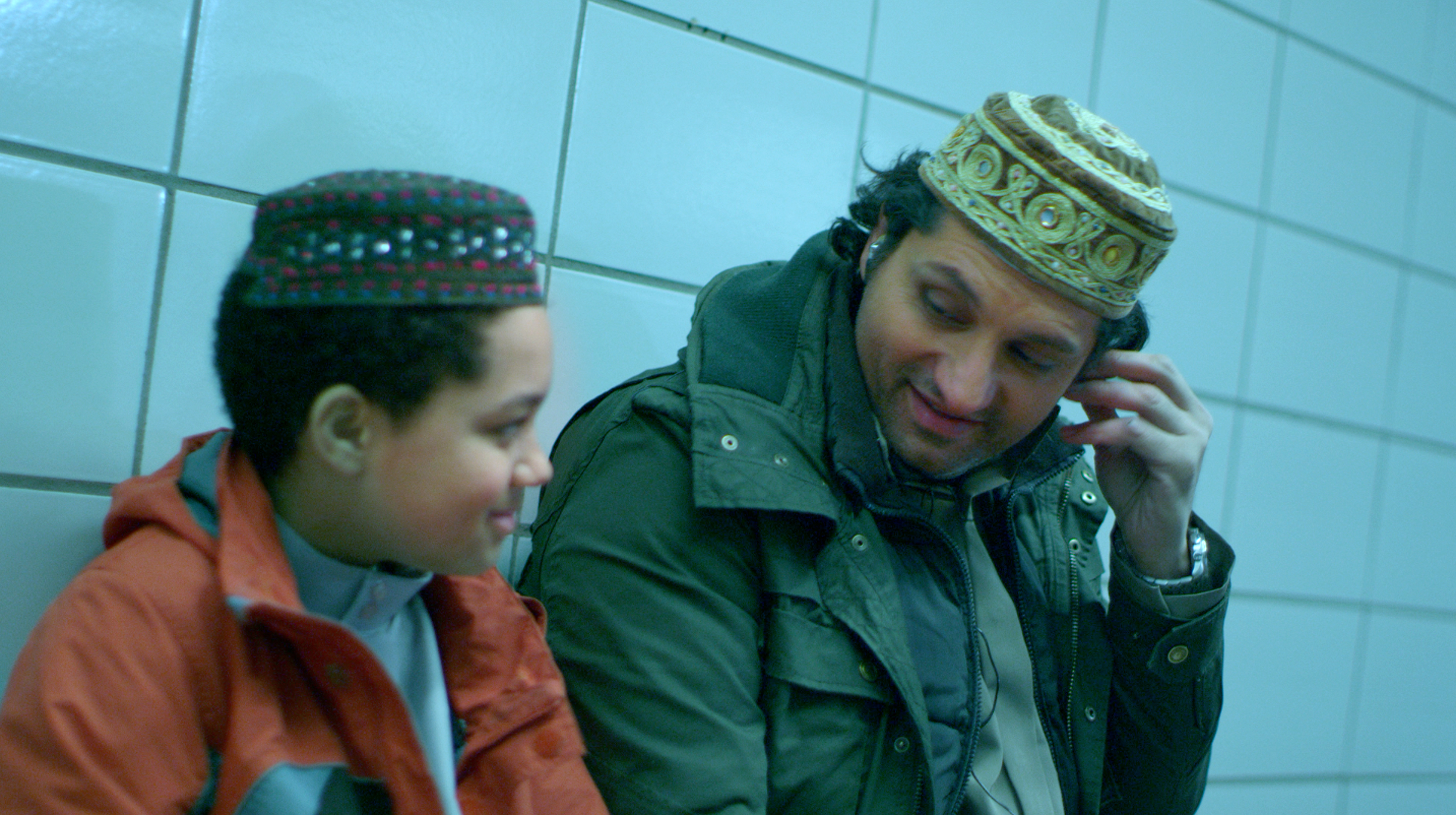 Production still of Danny Boushebel in the film BENEATH THE SURFACE aka SUBWAY STATION (2014).