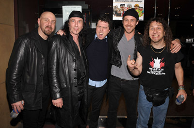 Sacha Gervasi, Ryan Gosling, Robb Reiner and Steve 'Lips' Kudlow at event of Anvil: The Story of Anvil (2008)