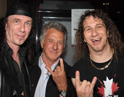 Dustin Hoffman, Robb Reiner and Steve 'Lips' Kudlow at event of Anvil: The Story of Anvil (2008)
