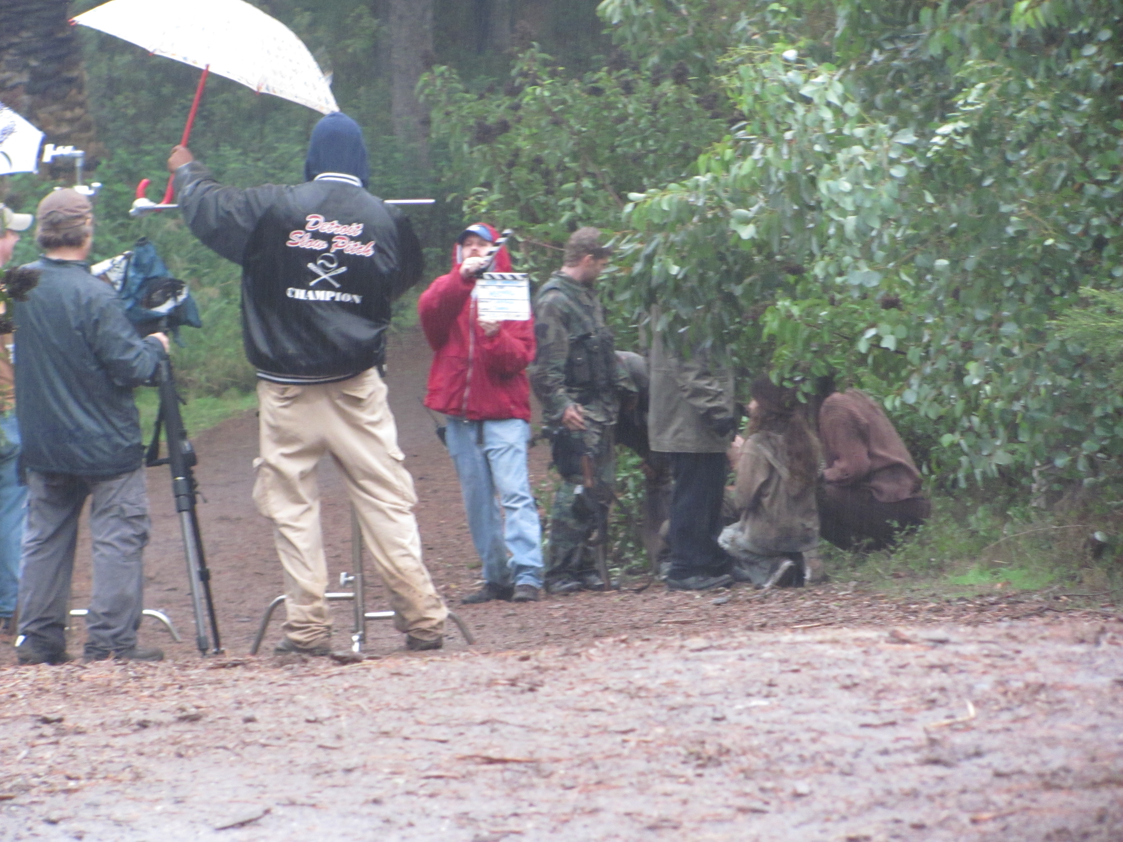 Ashlie Garrett on set of When Aliens Attack