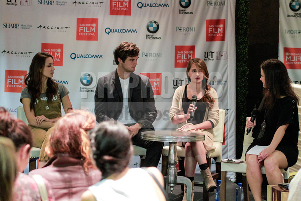 Young Actors Panel, San Diego Film Festival 2013. (l-r; Troian Bellisario, Beau Mirchoff, Bella King)