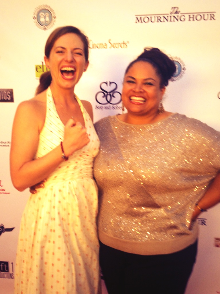 Brittany Wilkerson & Missy laughing it up on the red carpet at The Mourning Hour Film Premiere