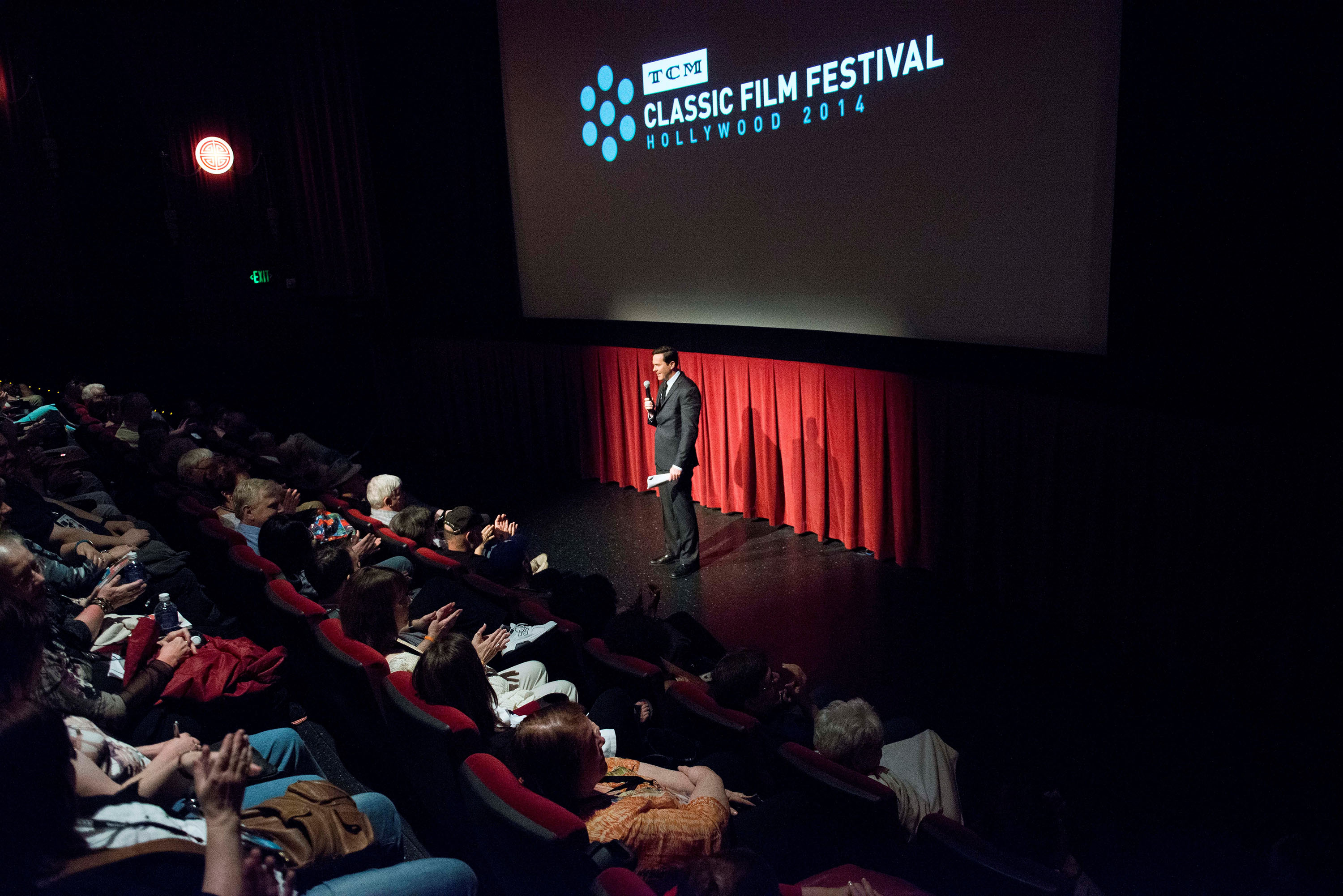 Jeffrey Vance introducing the first of two sold-out screenings of ON APPROVAL (1944) at the TCM Classic Film Festival, TCL Chinese Theatre, Hollywood, CA, April 10, 2014.