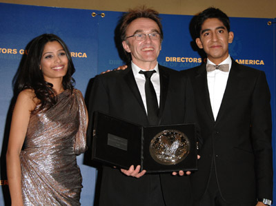 Danny Boyle, Dev Patel and Freida Pinto