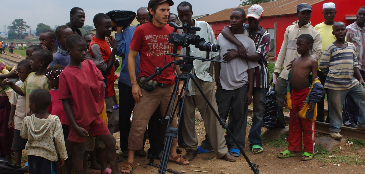 Filming at Kampala, Uganda.