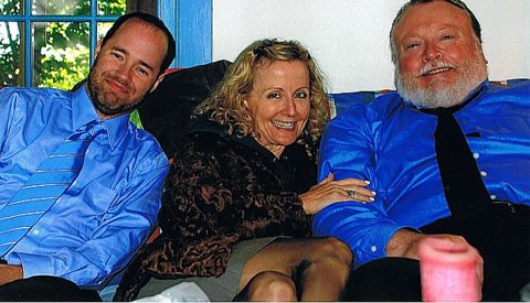 Pictured: Left to Right, Mike Roche (James), Donna Sorbello (Candace) and David Alastair Lewis (Uncle Michael) in 