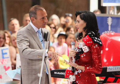 Matt Lauer and Katy Perry