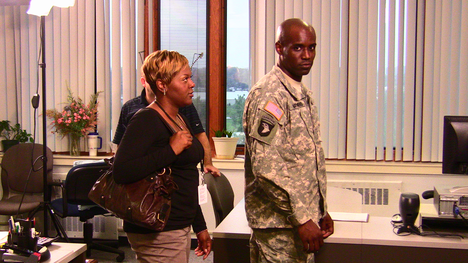 On set of 'WTU' US Army interactive film