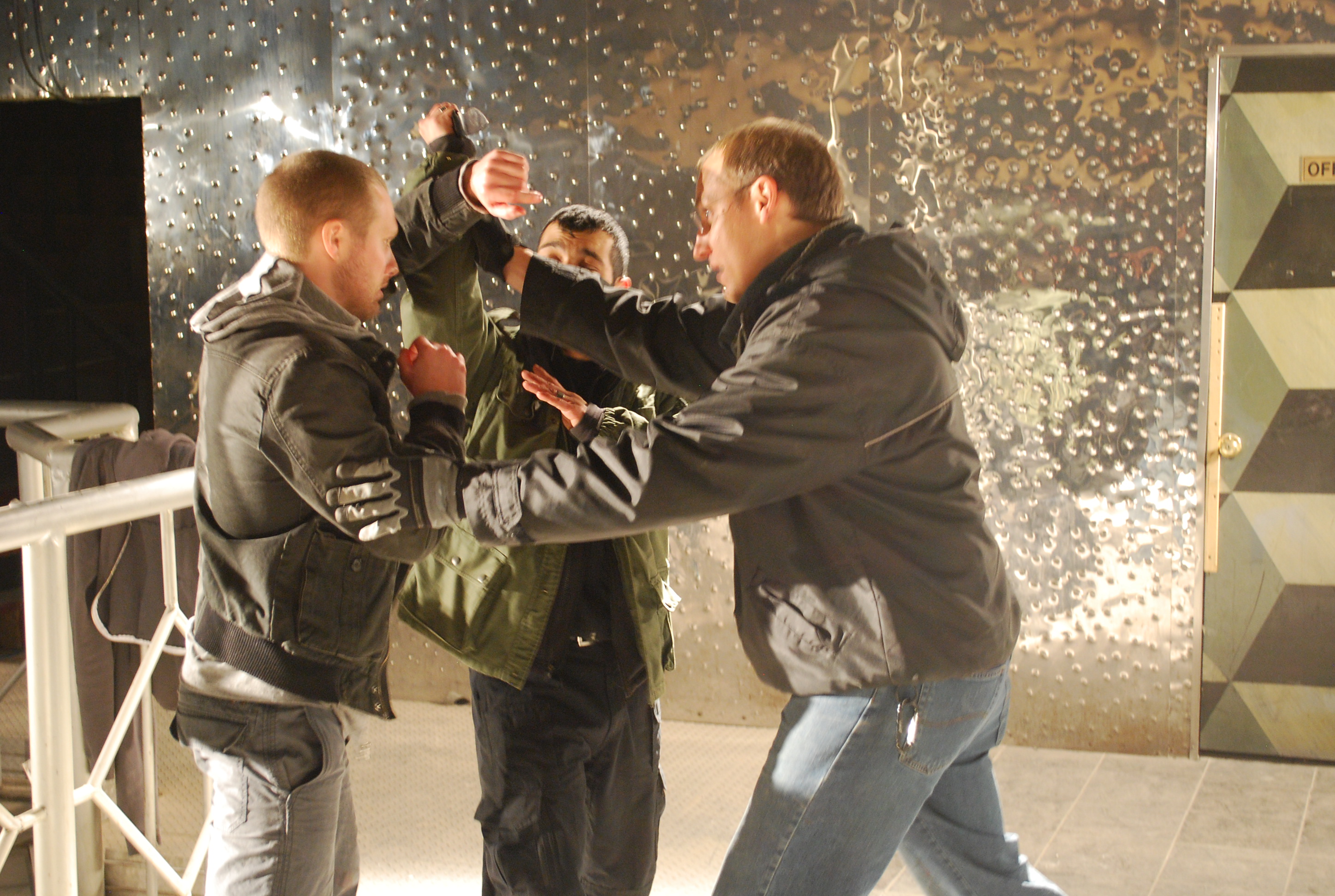 Frank T. Ziede directing on the set of TINDERBOX