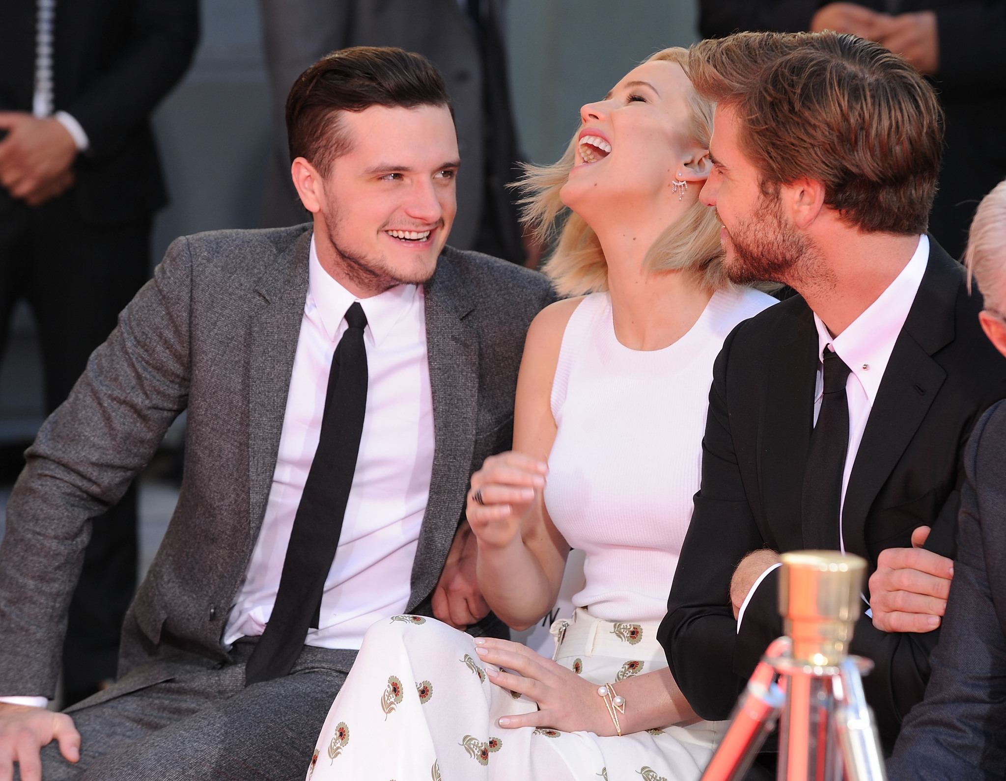 Josh Hutcherson, Jennifer Lawrence and Liam Hemsworth