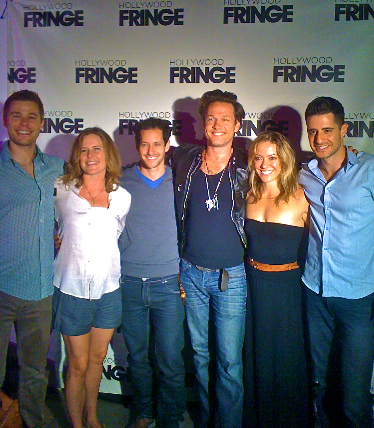 Sarah Doyle with the cast of her award-winning play ANACONDA at the Hollywood Fringe Festival 2012