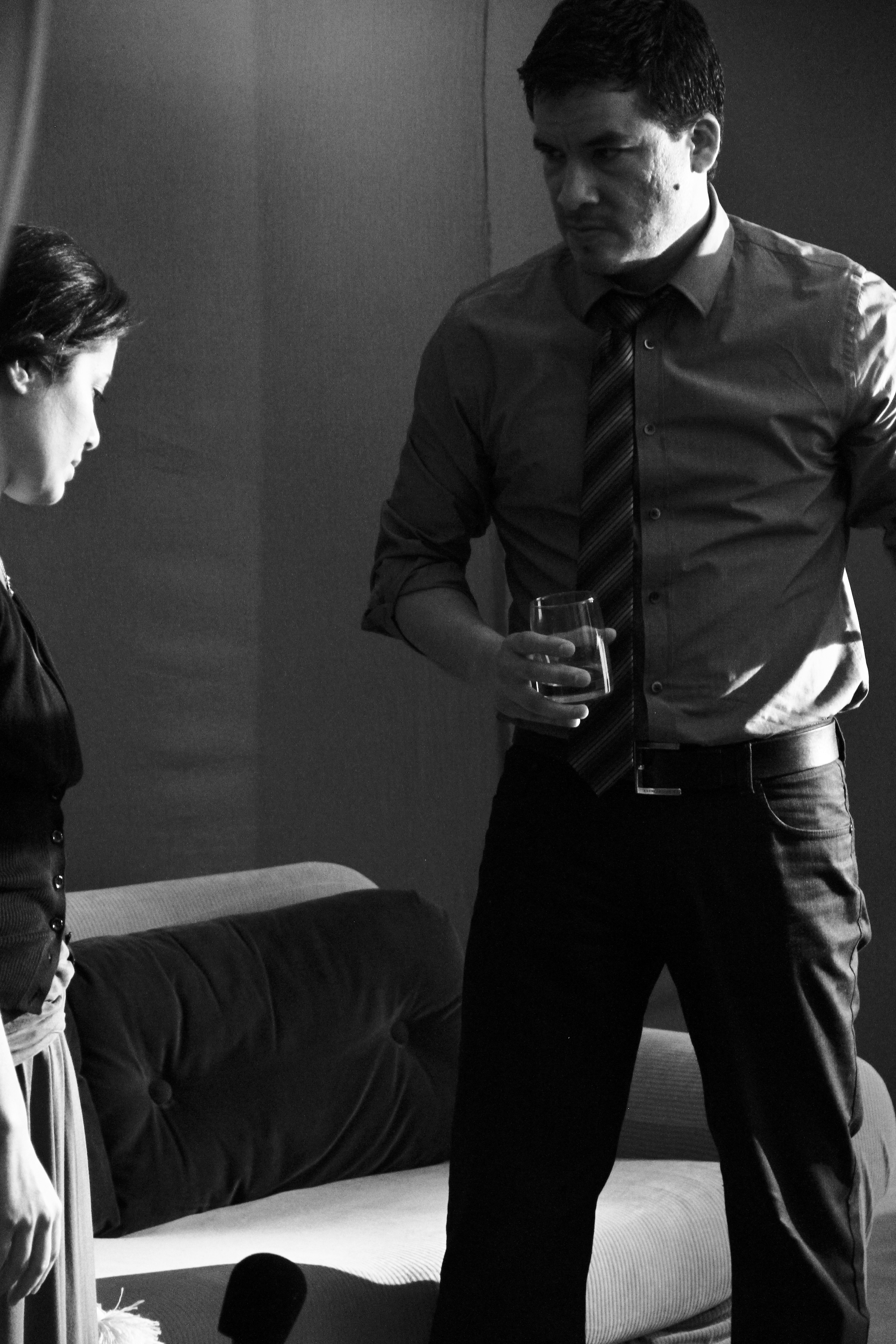 Still of Antonio De Lima and April Seba in Stopped.