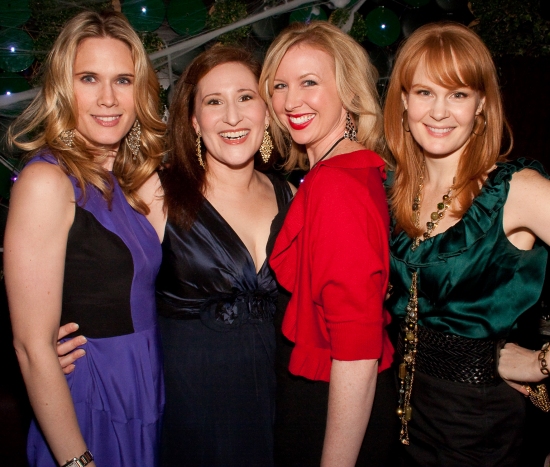 Stephanie March, Maia Madison, Amber Gainey Meade, and Kate Baldwin at the 2009 Off Broadway opening night of 