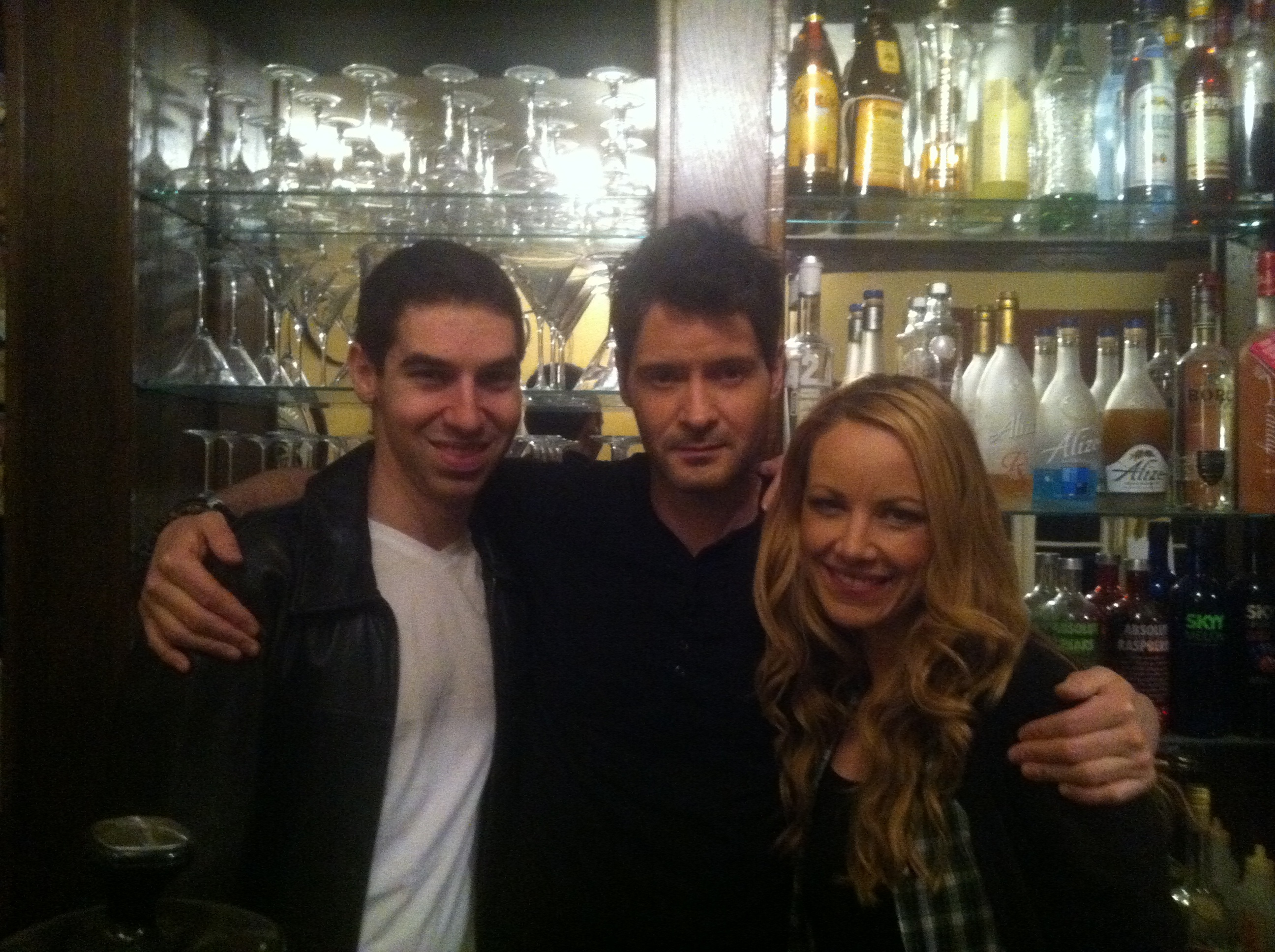Craig Rees with Sarah Lynn Dawson and Michael Matteo Rossi on set of Violence