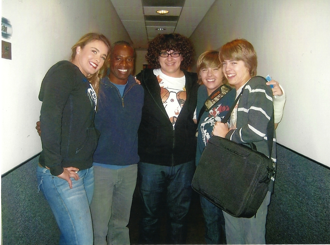 Staci Pratt, Phill Lewis, Matthew Timmons, Dylan Sprouse, Cole Sprouse (Pictured left to right)